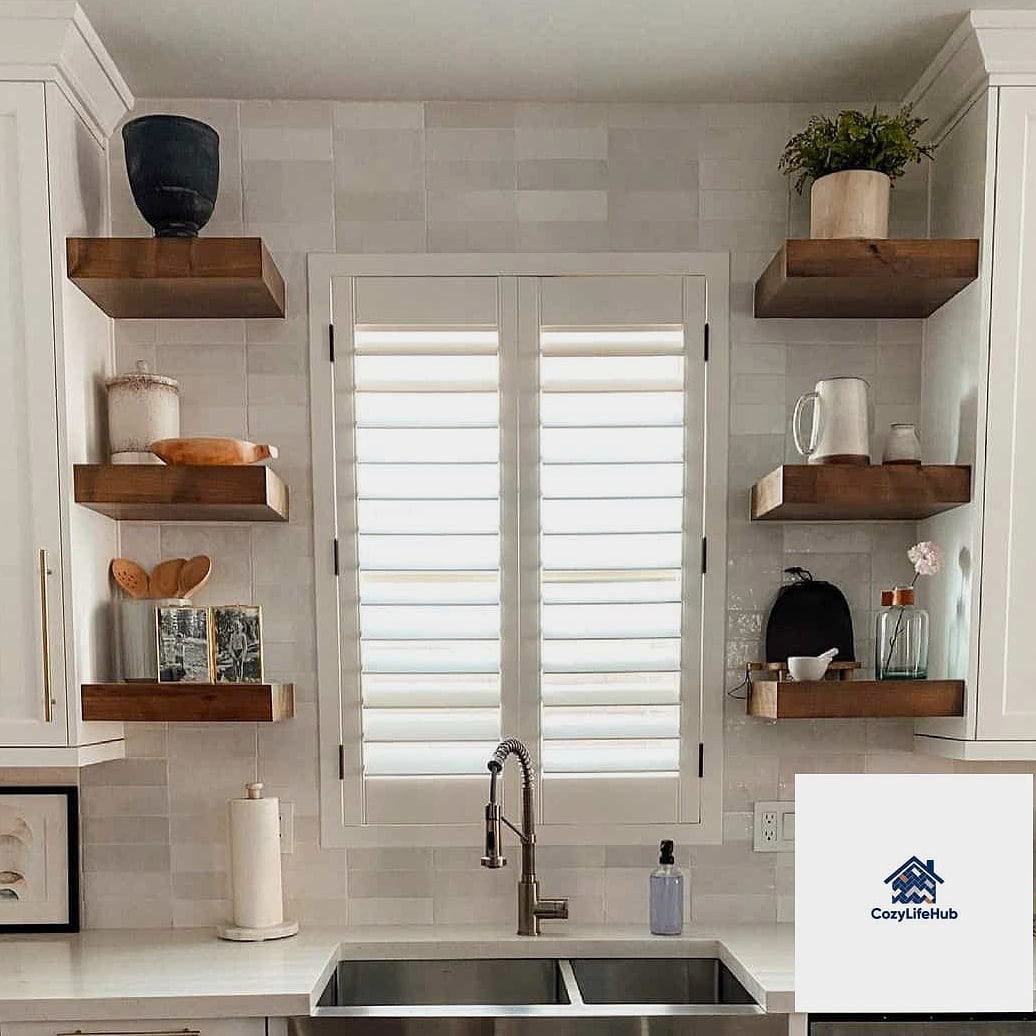 Backsplash with Built-In Shelf Ledge