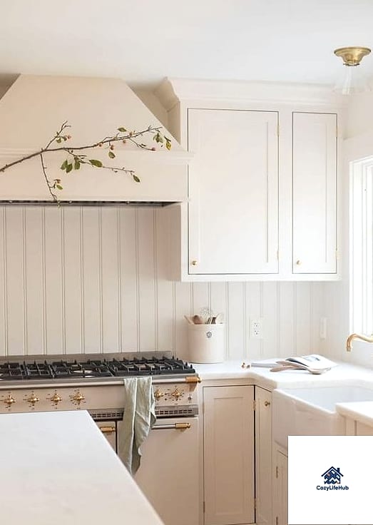 16 Farmhouse Backsplash Ideas That Look Expensive But Aren't 5 Beadboard Backsplash with a Painted Finish