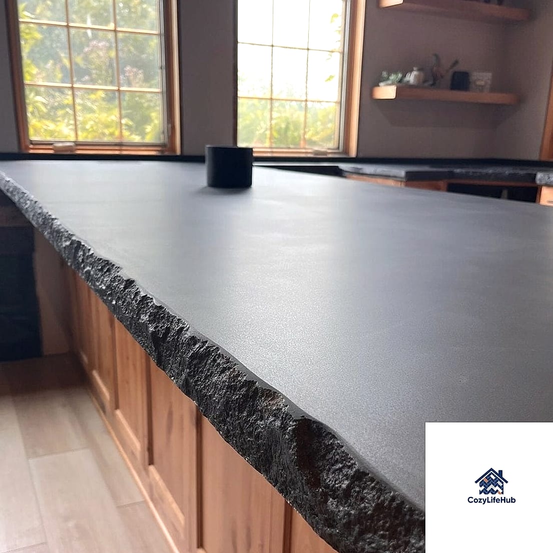 17 Black Countertop Ideas That Look Expensive But Aren't 6 Black Concrete Counters