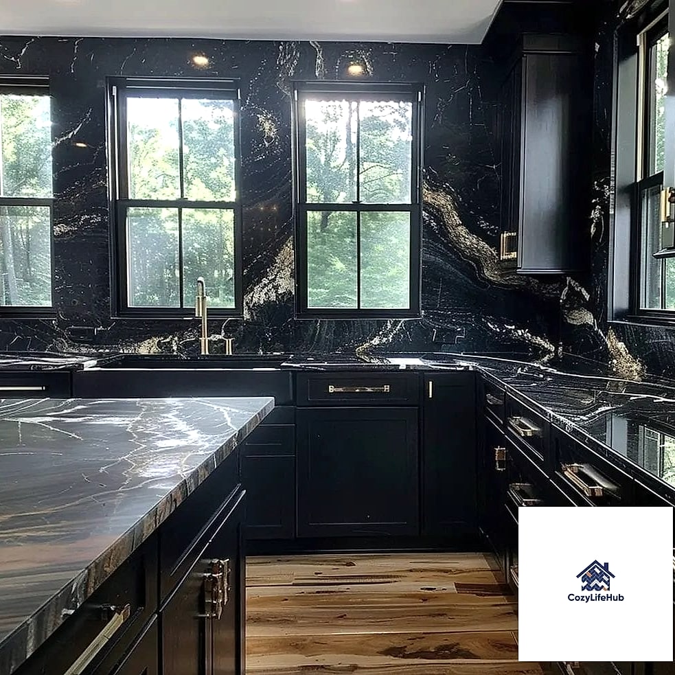 17 Black Countertop Ideas That Look Expensive But Aren't 13 Black Countertops with a Leathered Finish