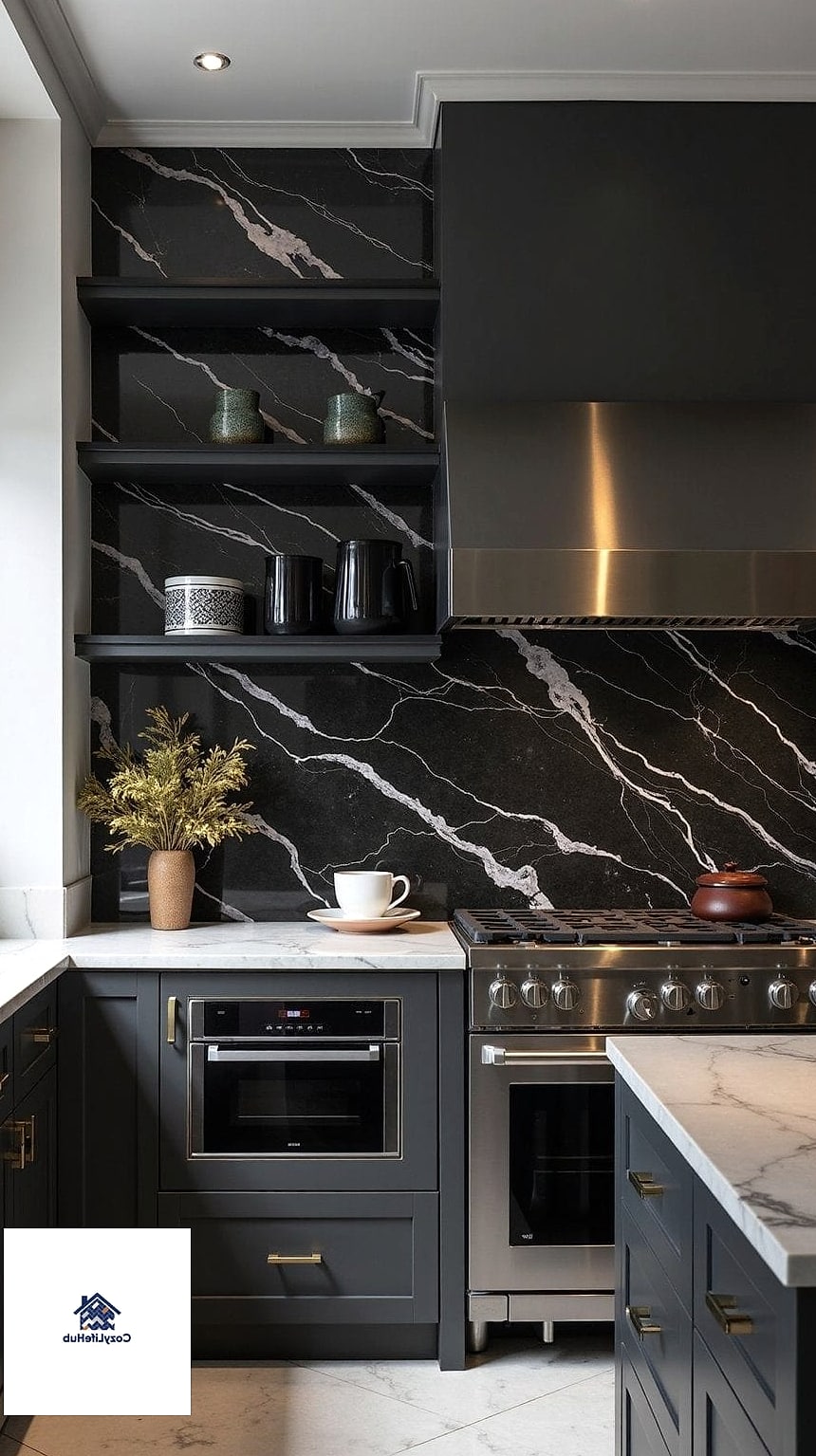 Black Marble Backsplash