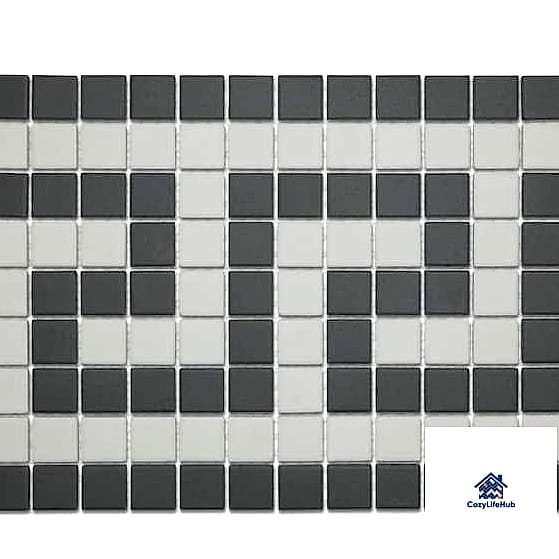 30 Black Mosaic Tile Ideas That Will Change How You See Your Home 14 Black Mosaic Border Around White Subway Tile