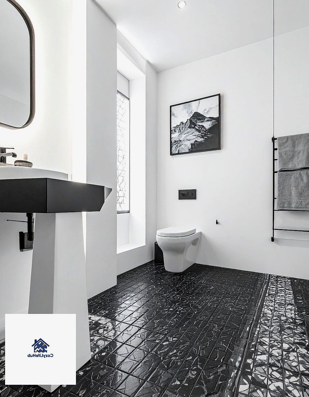 30 Black Mosaic Tile Ideas That Will Change How You See Your Home 18 Black Mosaic Accent in a Walk-In Pantry