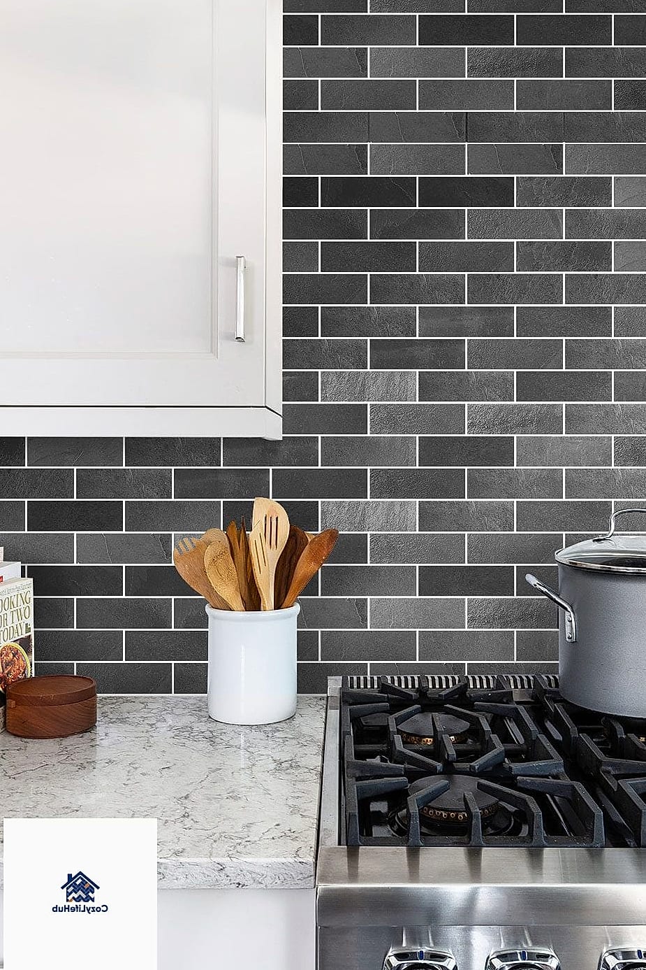 19 Black Backsplash Ideas That Will Transform Your Space 2 Black Subway Tile with White Grout