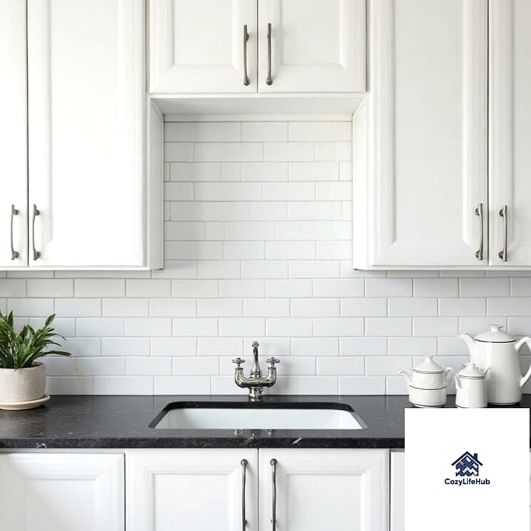 25 Backsplash for Granite Countertops Ideas That Will Change How You See Your Home 12 Black Subway Tile for Bold Contrast