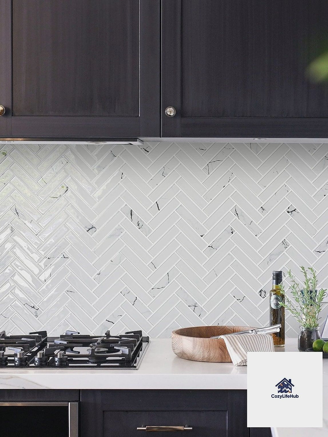 21 Backsplash for Black and White Kitchens Ideas That Will Transform Your Space 22 Black Tile with White Pencil Trim