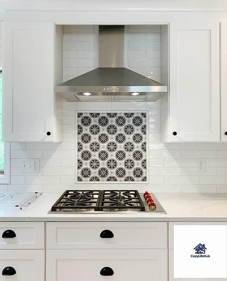 Black and White Mosaic Backsplash