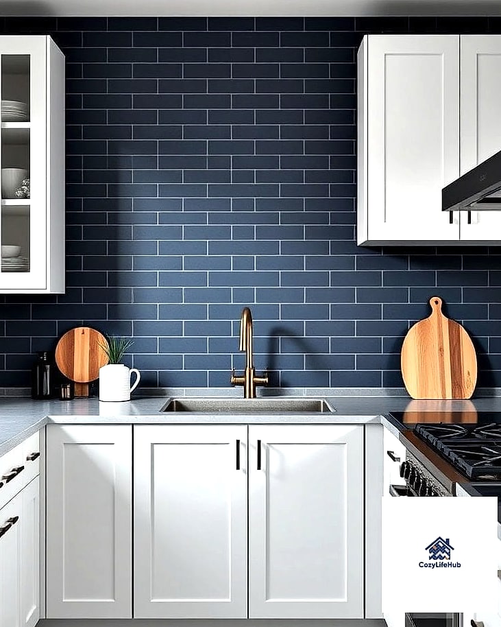 20 Matte Backsplash Ideas Worth Stealing From Interior Designers 15 Blue Matte Tile for a Coastal Feel