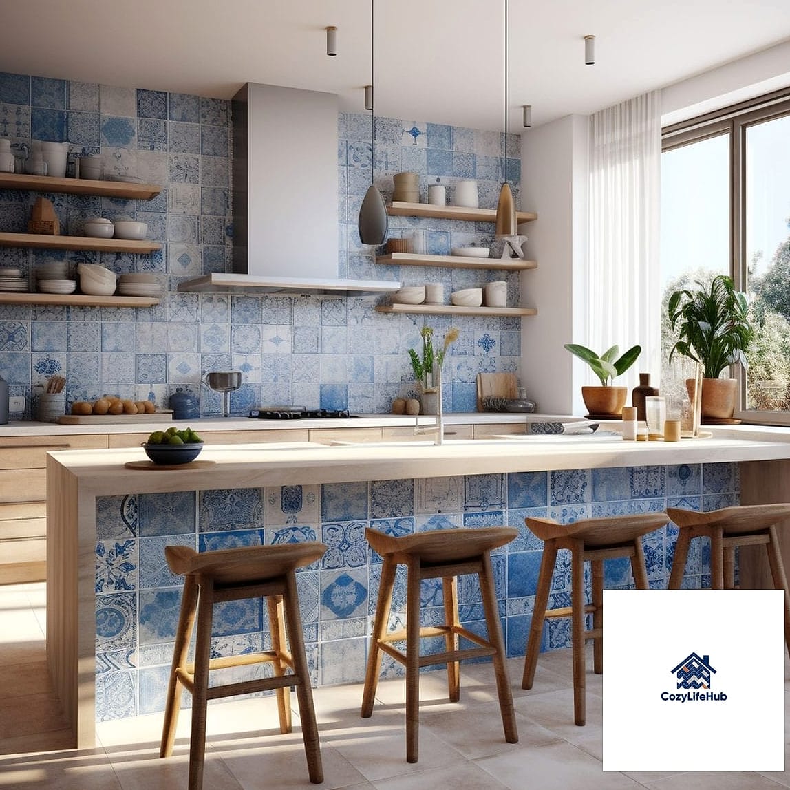 Blue and White Azulejo Accents
