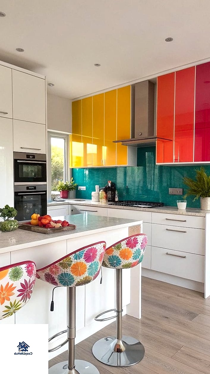 Bold Colored Tile as a Statement Wall