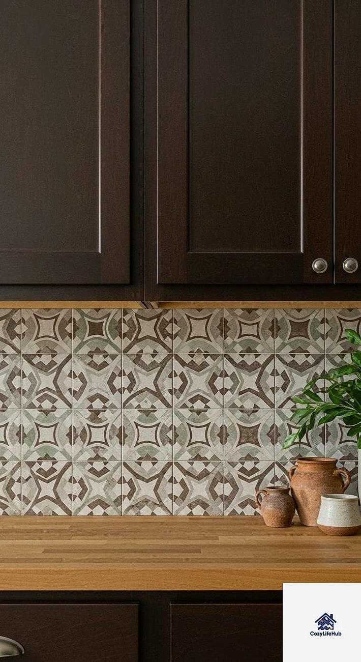 Bold Encaustic-Style Patterned Tile