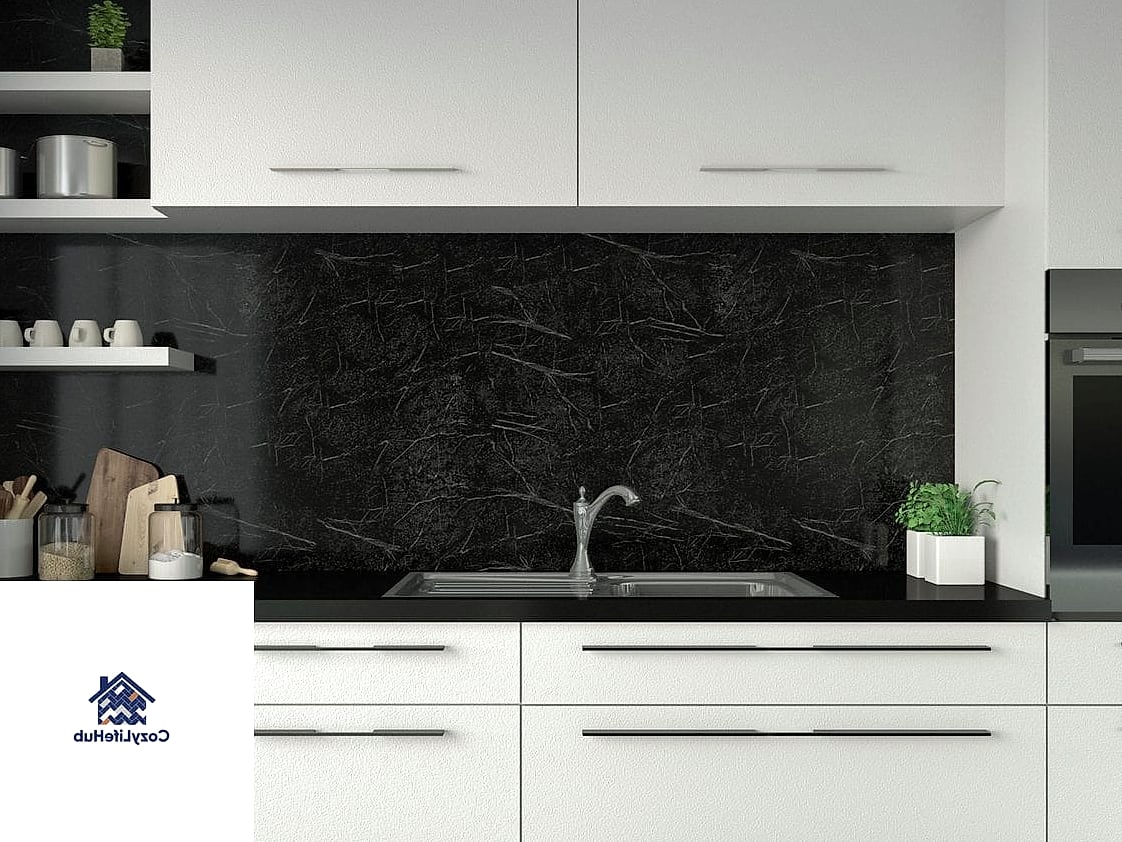 Bold Marble Slab Backsplash