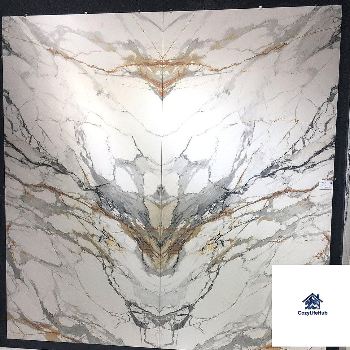 Bookmatched Marble-Look Tile