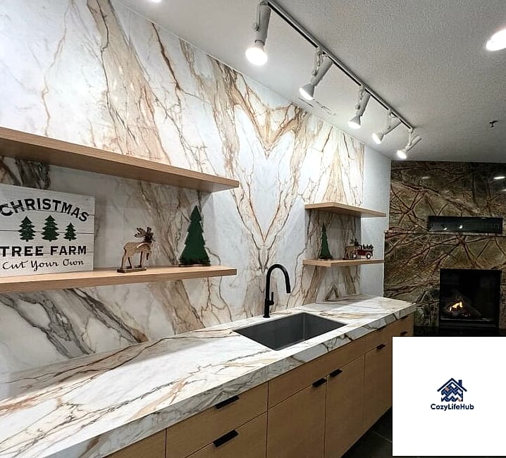 Bookmatched Marble Slabs