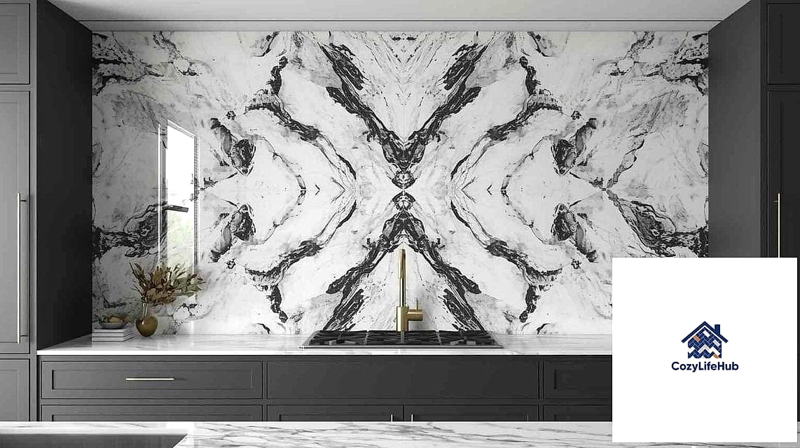 Bookmatched Marble Panels
