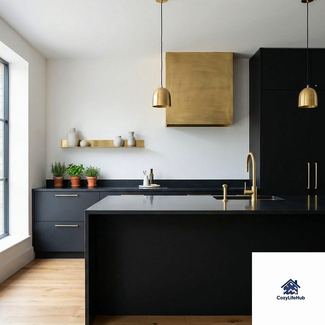 Brass and Black Hardware Mixing
