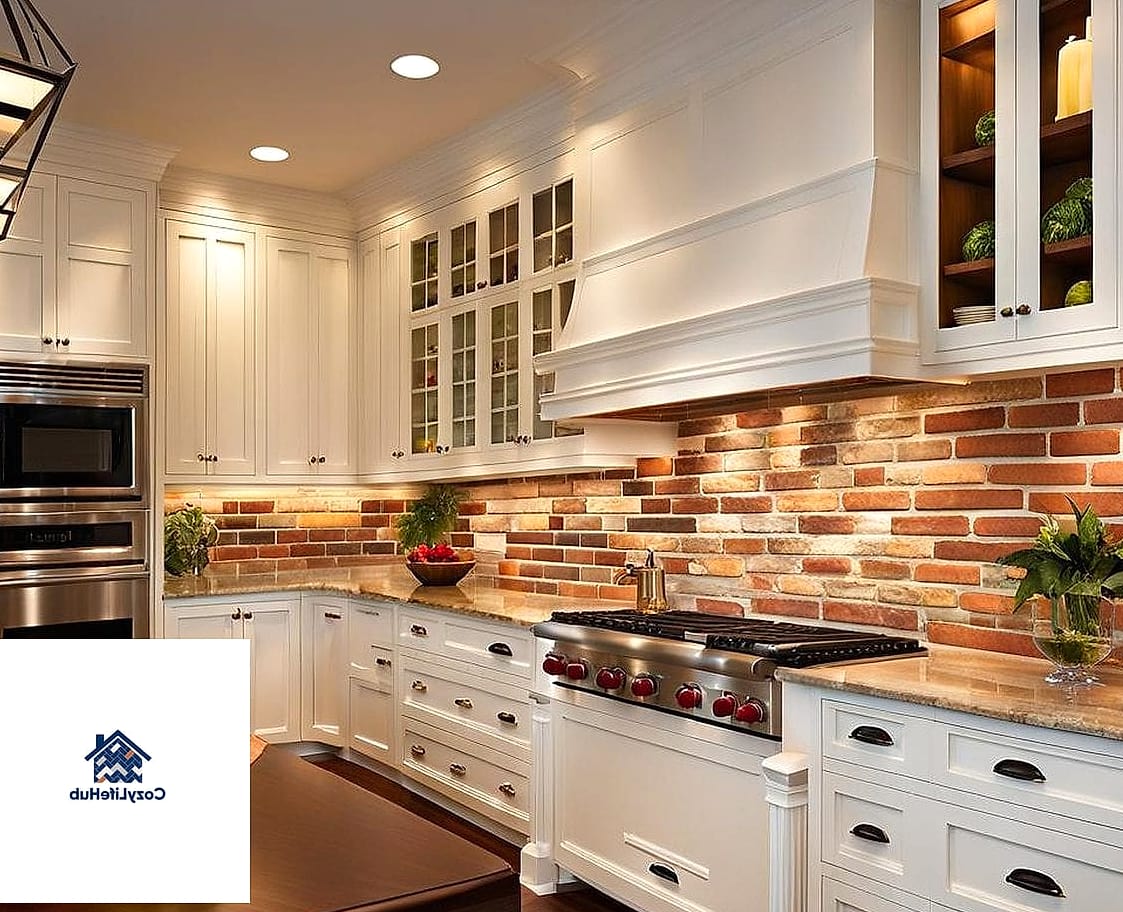 Brick-Look Backsplash