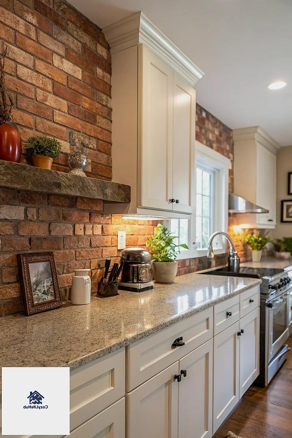 25 Backsplash for Granite Countertops Ideas That Will Change How You See Your Home 21 Brick-Look Tile for Rustic Charm
