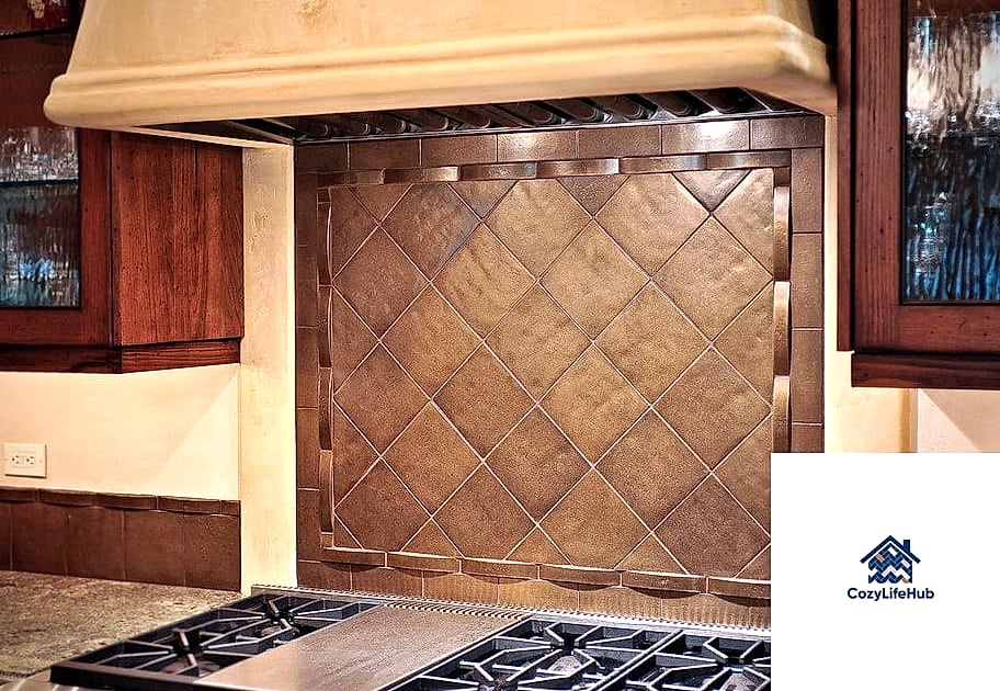20 Metal Sheet Backsplash Ideas That Will Transform Your Space 19 Bronze-Finish Metal Sheeting