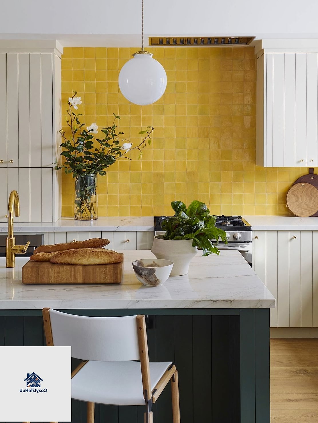 Budget-Friendly Yellow Paint as a Backsplash Alternative