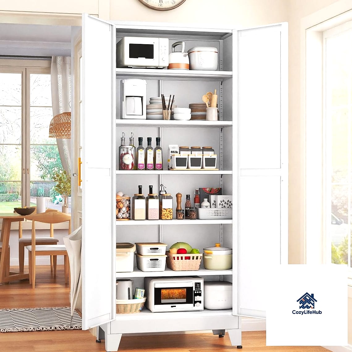 Built-In Storage Inside Cabinets