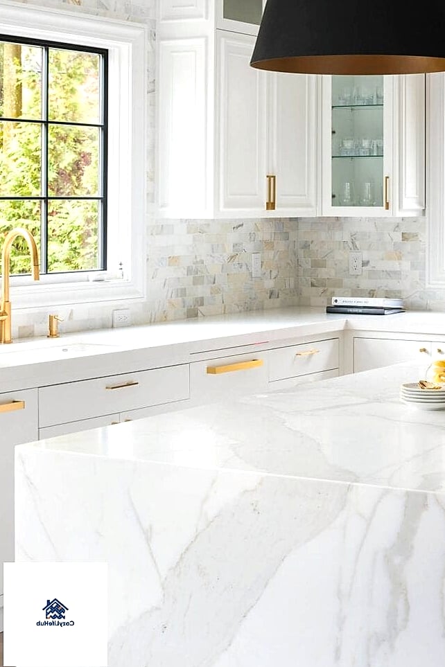 Calacatta Gold Marble Backsplash