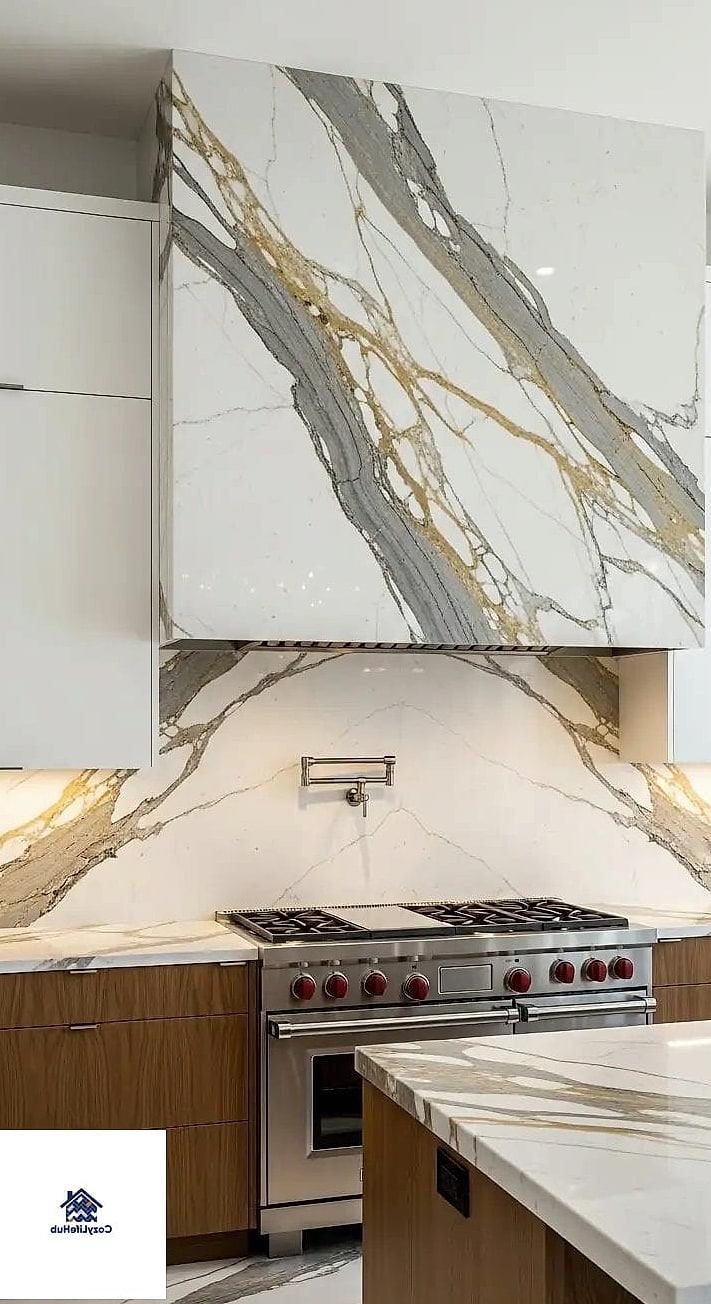 Calacatta Slab Backsplash