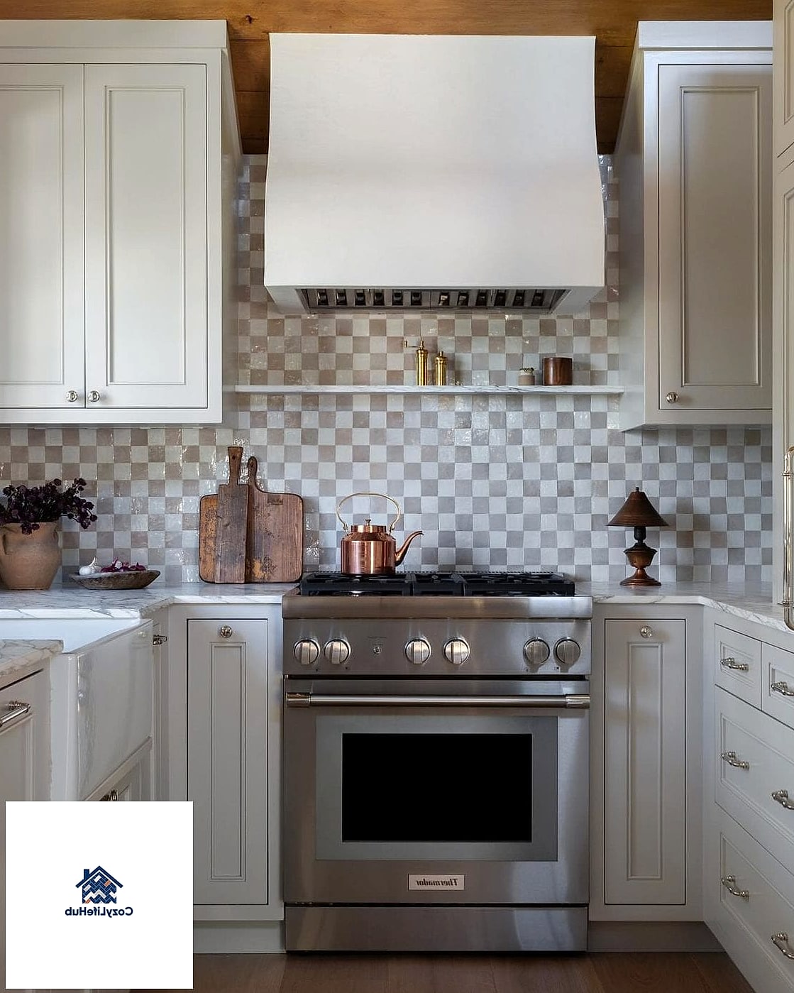 Checkerboard Tile in Soft Tones