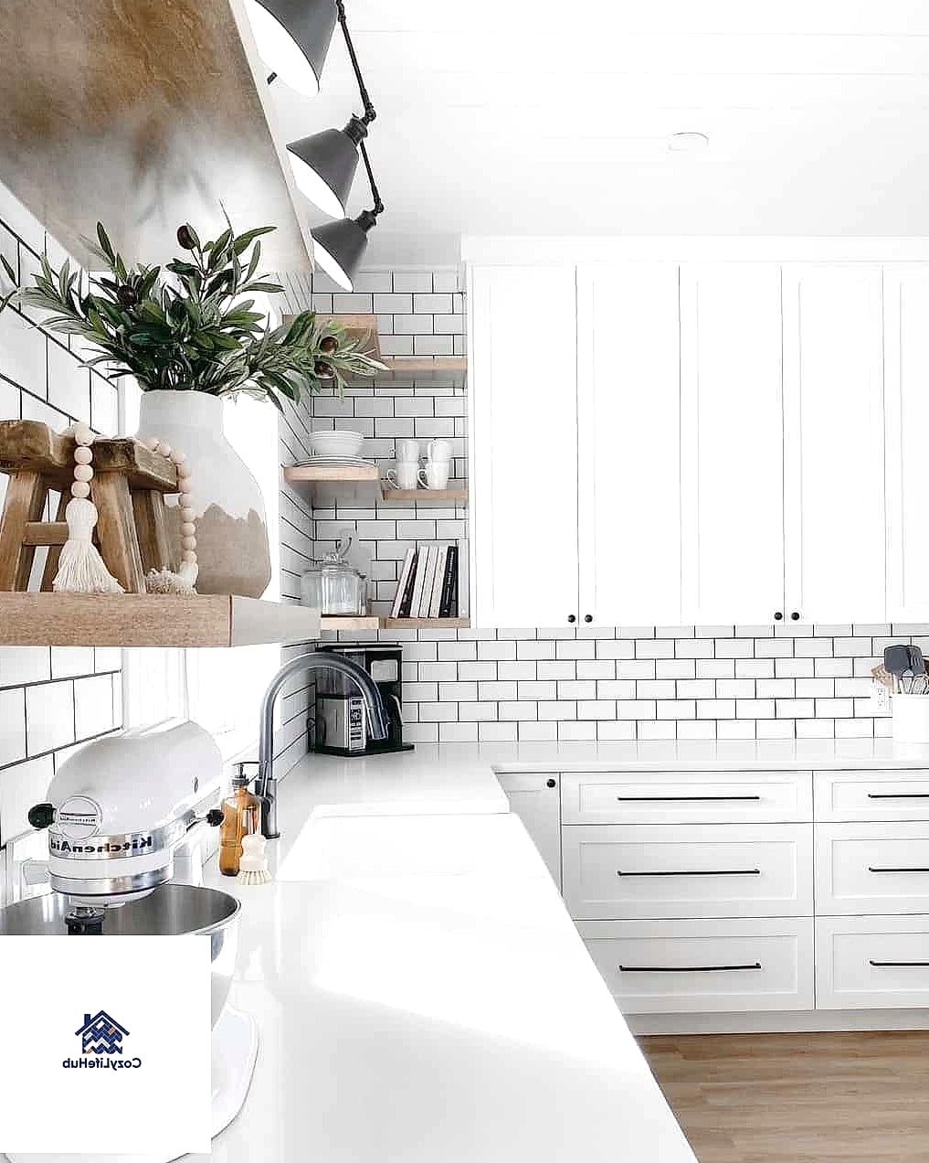 Checkerboard Tile Backsplash