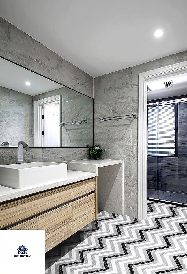 15 Chevron Tile Ideas That Designers Keep Coming Back To 10 Chevron Tile as a Shower Floor Accent