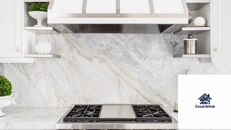 Classic Carrara Slab Backsplash