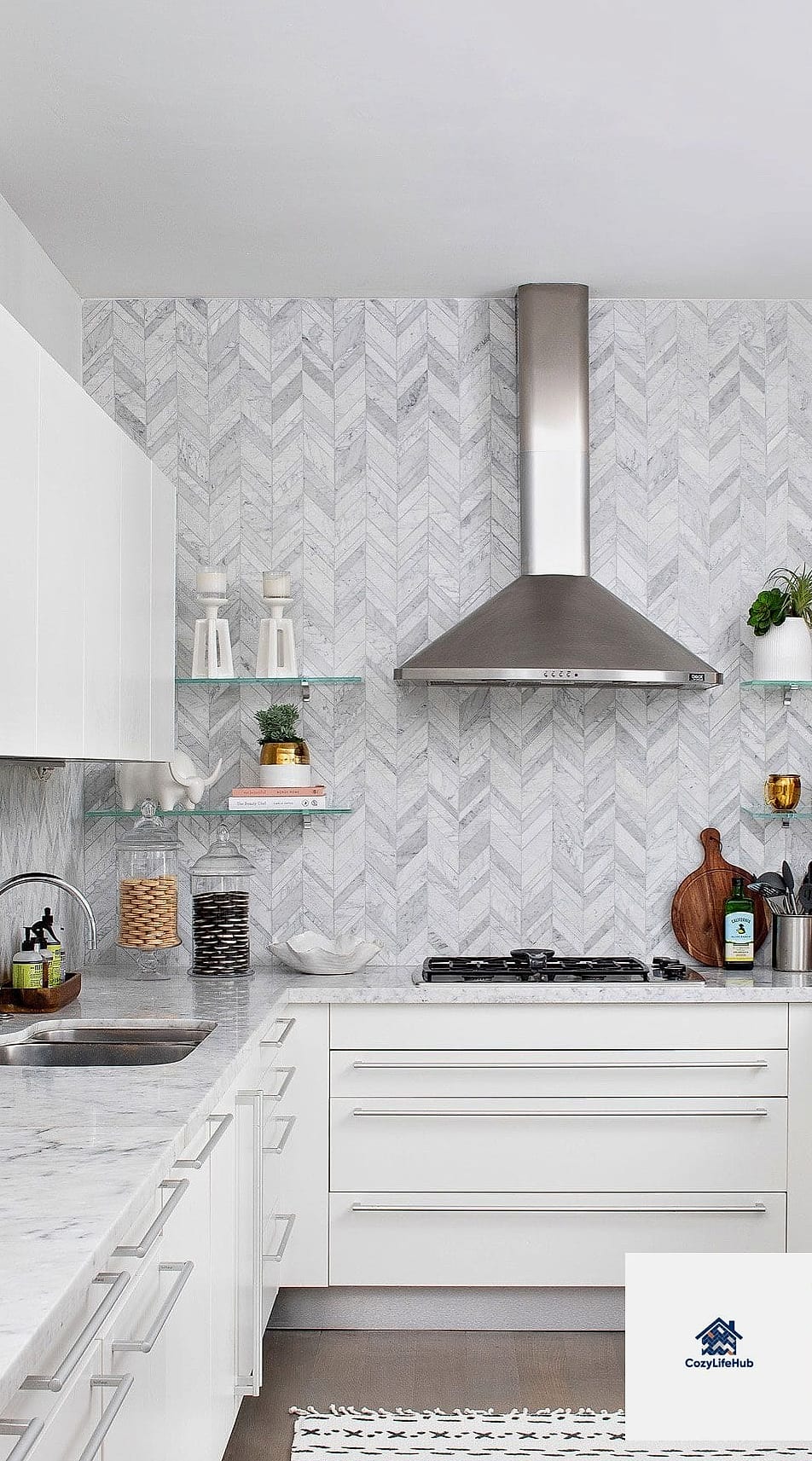 19 Chevron Backsplash Ideas Trending on Pinterest This Year 2 Classic White Chevron Subway Tile