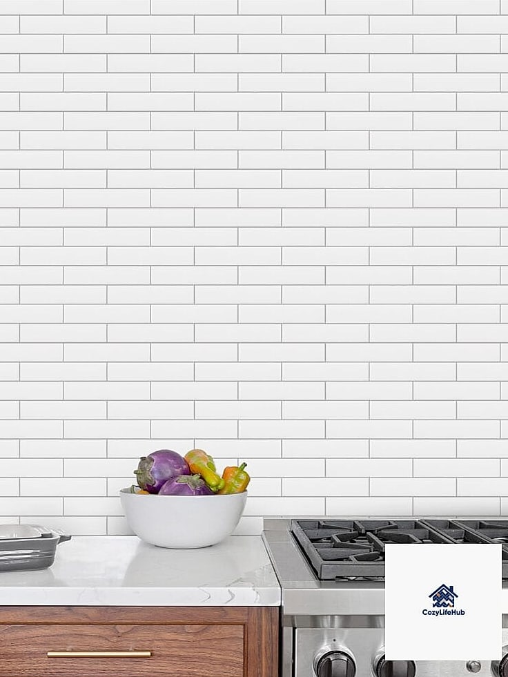 Classic White Subway Tile with Contrast Grout