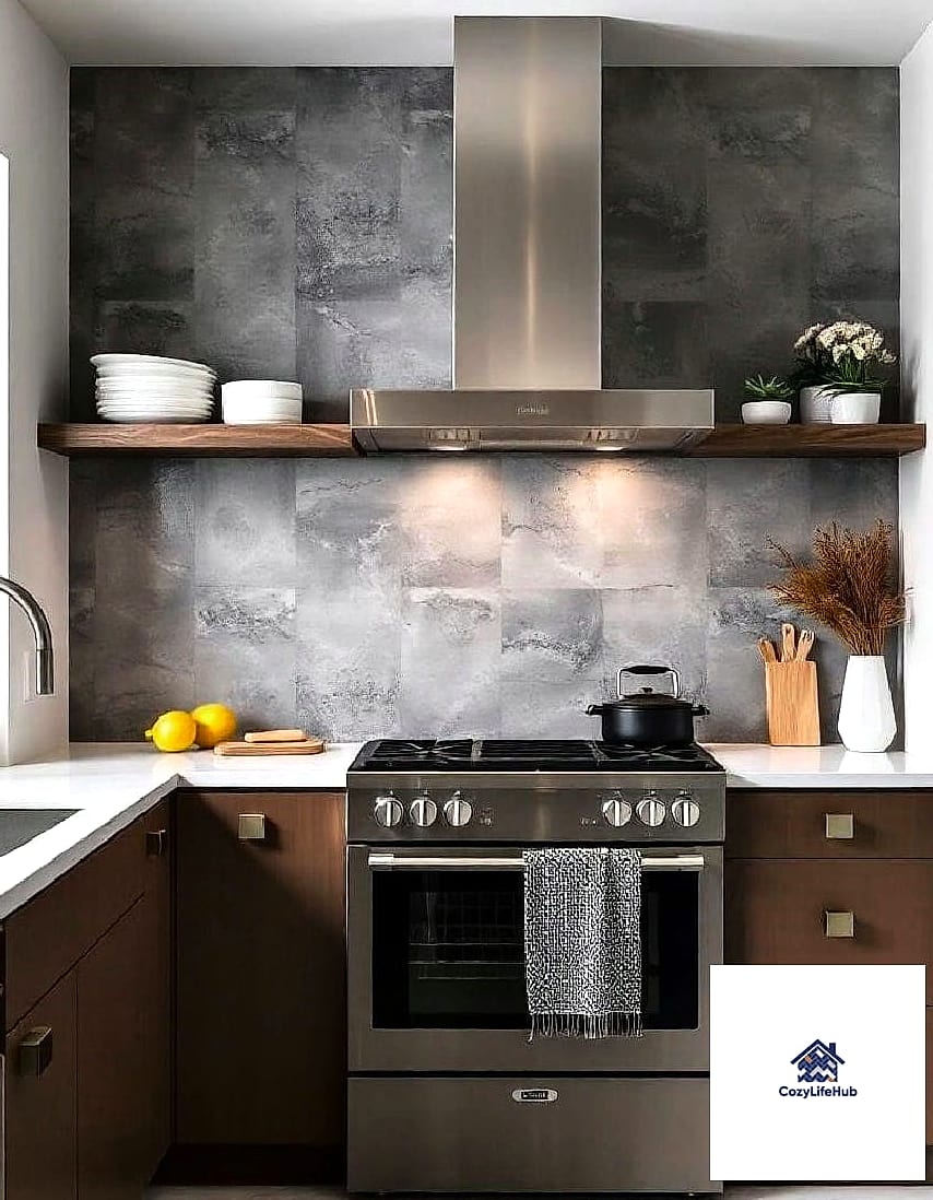 27 Modern Backsplash Ideas That Will Transform Your Space 20 Concrete-Look Tile
