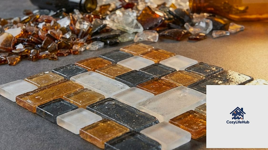 22 Recycled Glass Tile Ideas That Are Stylish and Practical 16 Copper-Flecked Glass for a Warm Glow