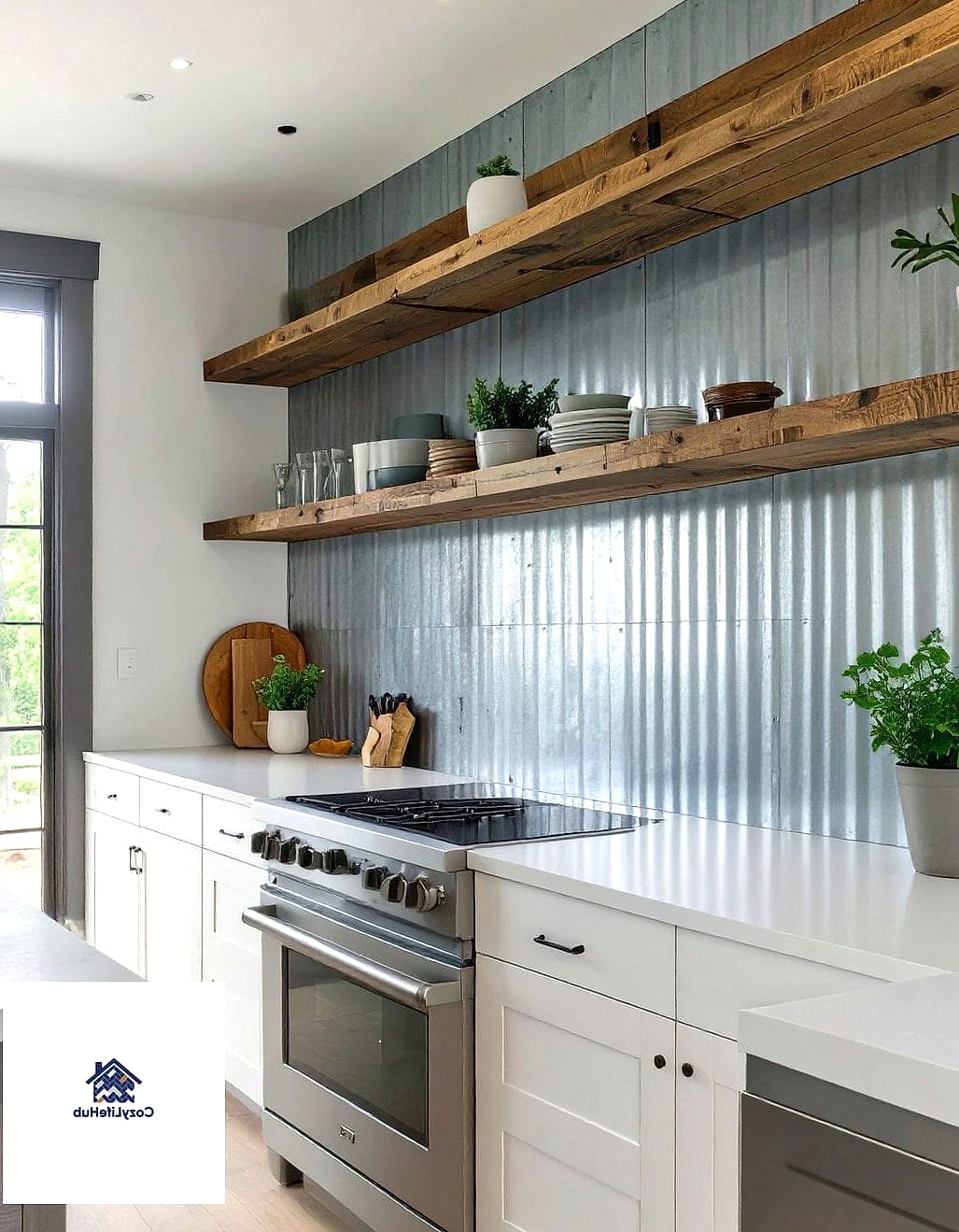 20 Metal Sheet Backsplash Ideas That Will Transform Your Space 5 Corrugated Metal Backsplash