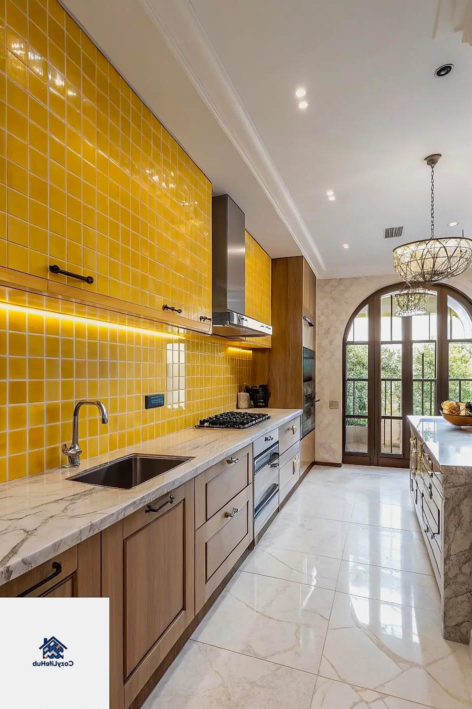 Cream Marble Herringbone for Understated Elegance
