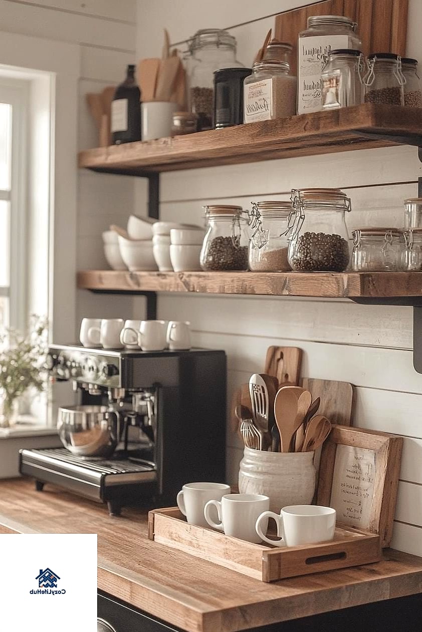 14 Elegant Kitchen Ideas Perfect for Any Budget 11 Create a Coffee or Beverage Station