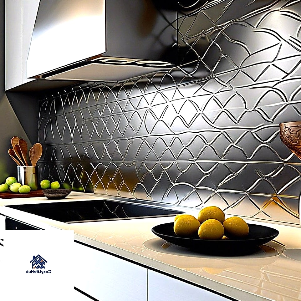 20 Metal Sheet Backsplash Ideas That Will Transform Your Space 21 Custom Etched Metal Panel