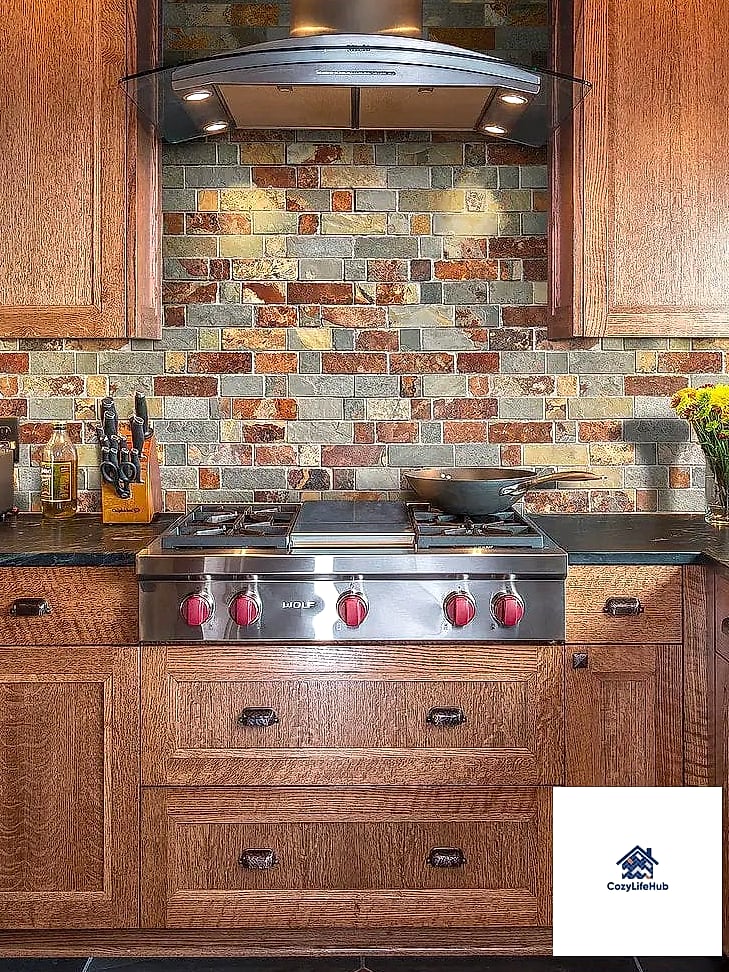 17 Rustic Stone Backsplash Ideas That Will Transform Your Space 15 Dark Basalt Stone for Moody Kitchens