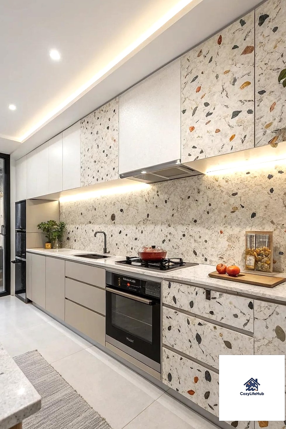 19 Terrazzo Backsplash Ideas That Look Expensive But Aren't 21 DIY Terrazzo Look Using Chip Paint