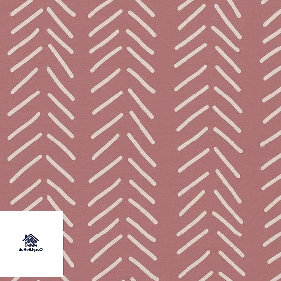 Dusty Rose Herringbone for Small Bathrooms