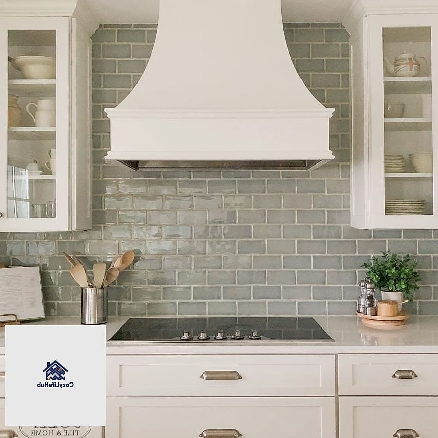 Extended Subway Tile to the Ceiling