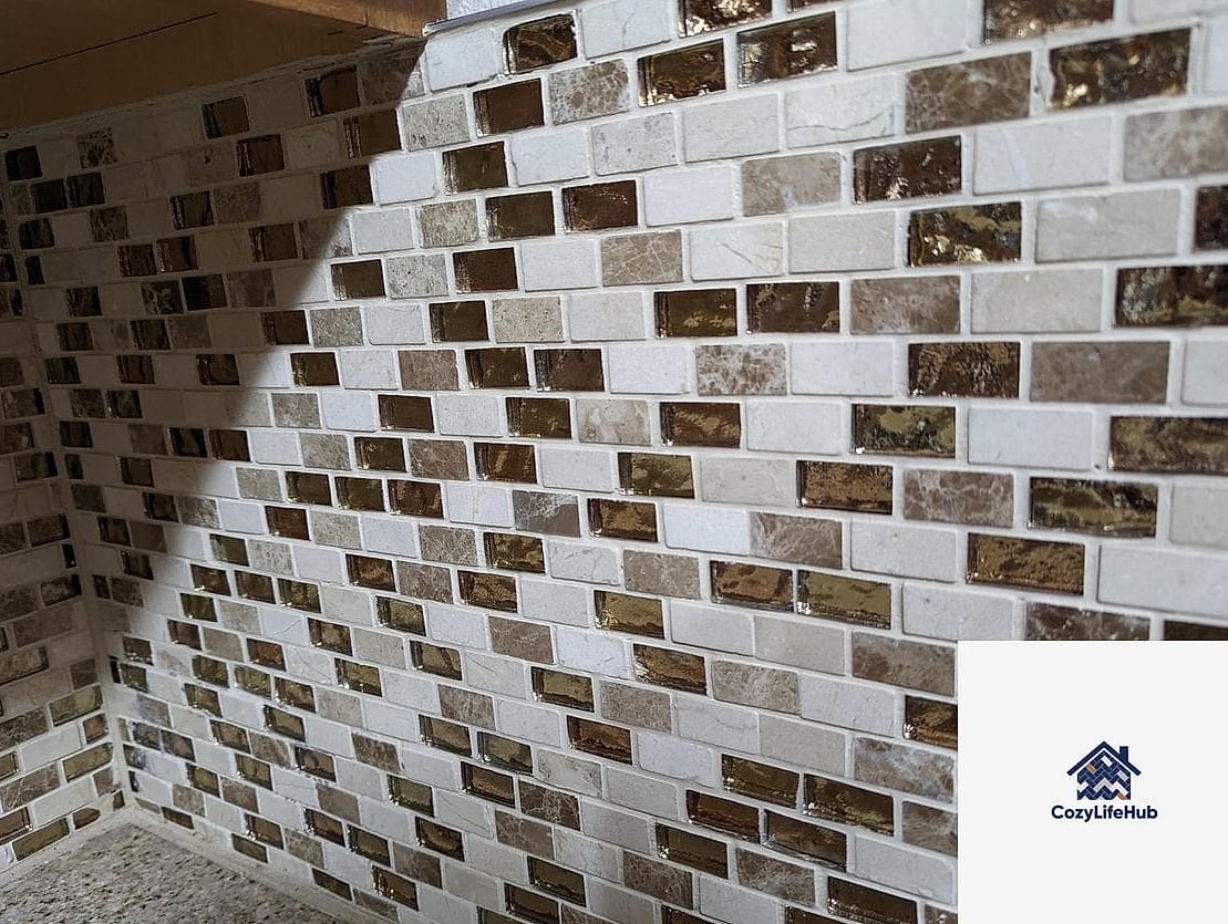 17 Antiqued Ivory Subway Backsplash Ideas Perfect for Any Budget 11 Extended Up to a Vent Hood Surround