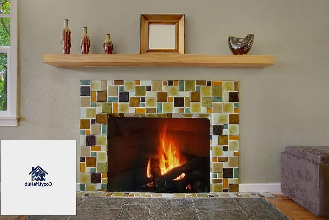 22 Recycled Glass Tile Ideas That Are Stylish and Practical 9 Fireplace Surround in Smoky Gray Glass