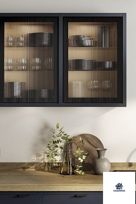 30 Backsplash for Modern Cabinets Ideas to Inspire Your Next Renovation 9 Fluted Glass Tile Accent