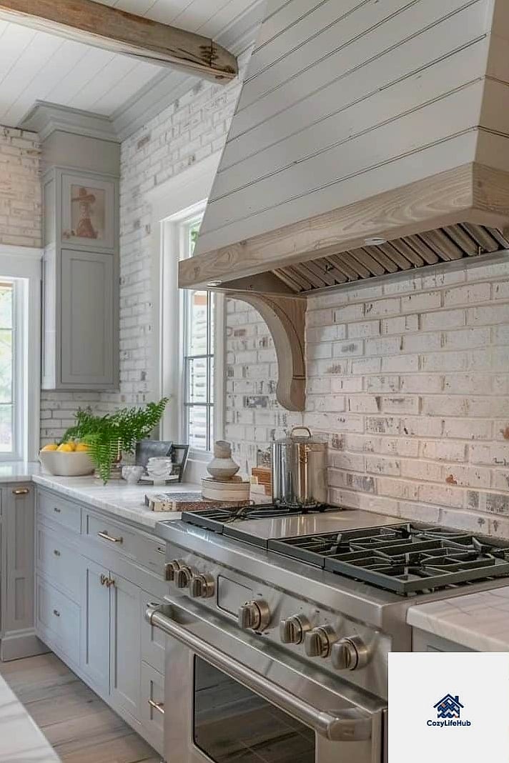 16 Farmhouse Backsplash Ideas That Look Expensive But Aren't 13 Fluted or Ribbed Tile Accent