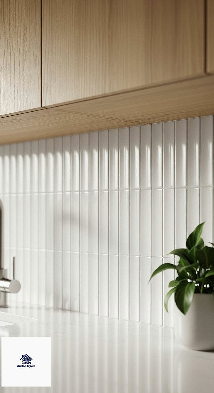 27 Modern Backsplash Ideas That Will Transform Your Space 21 Fluted Tile Panels