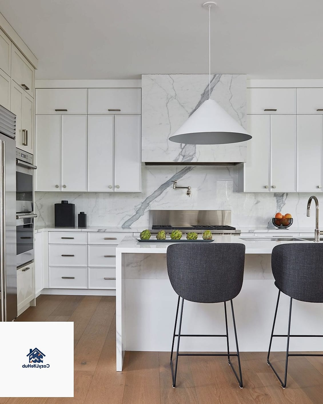 Full Height Slab Backsplash