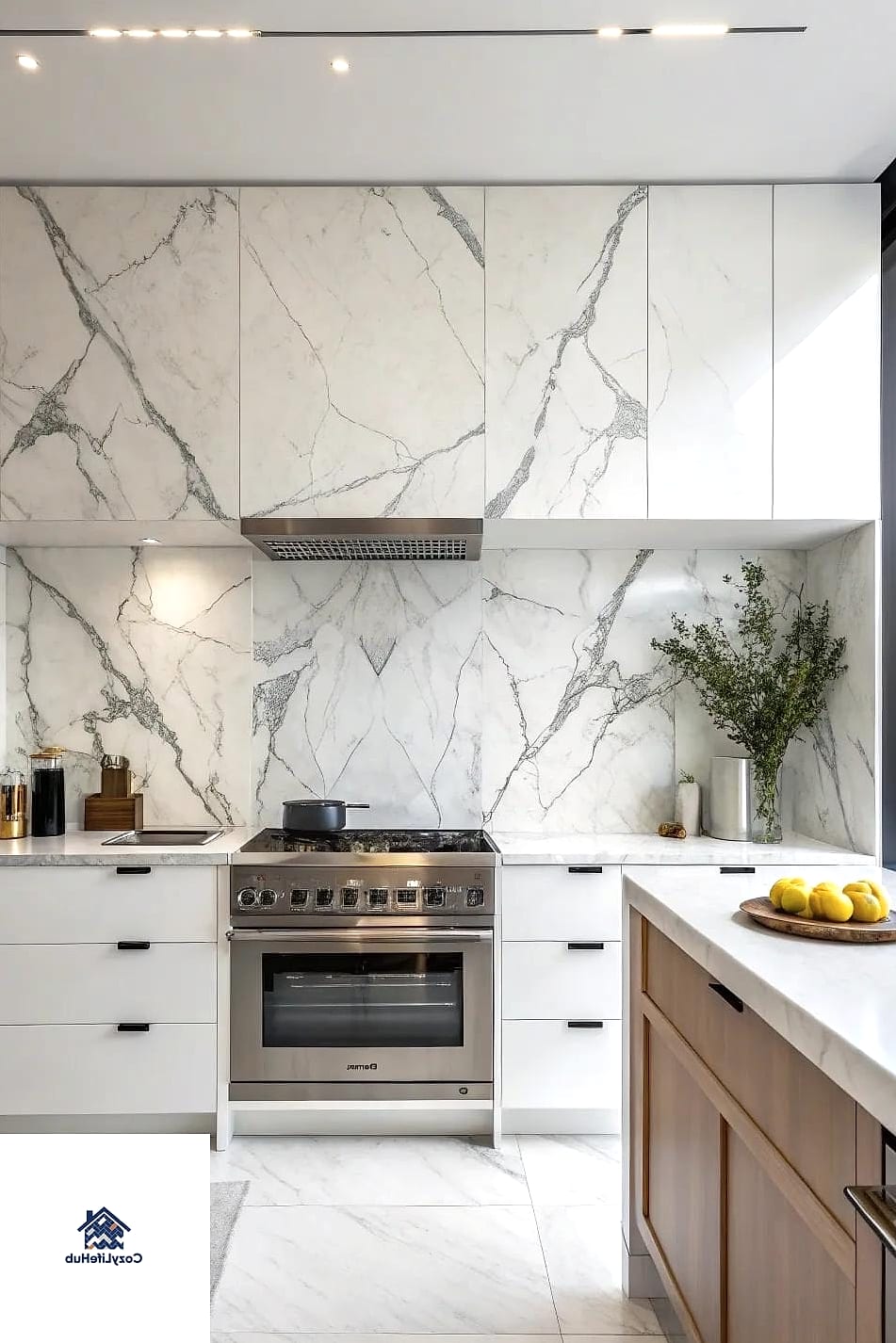 Full-Height Marble Slab